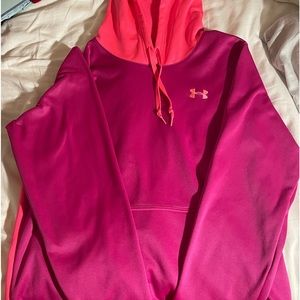 Pink under armor hoodie